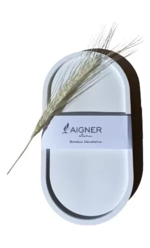 Bandeja Oval em Concreto - Nude